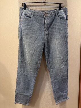 Wit & Wisdom Striped Cropped Jeans - Size 14